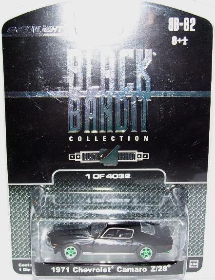 Greenlight Green Machine Black Bandit Collection 1971 Camaro Z28