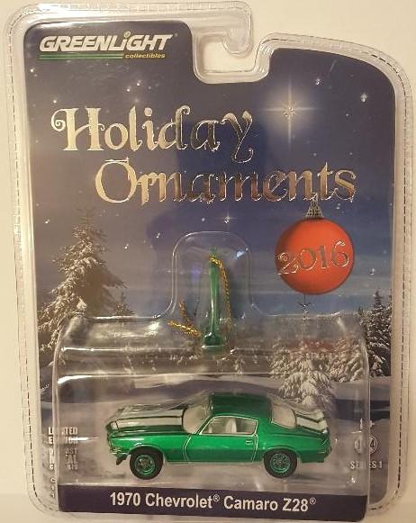 Greenlight Green Machine 2016 Holiday Ornaments 1970 Camaro Z28