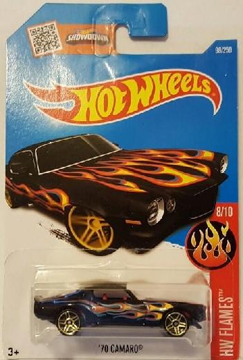 Hotwheels Flames Black 1970 Camaro