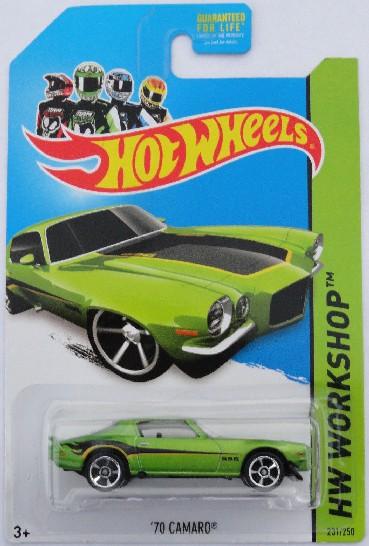 Hotwheels Workshop Green 1970 Camaro