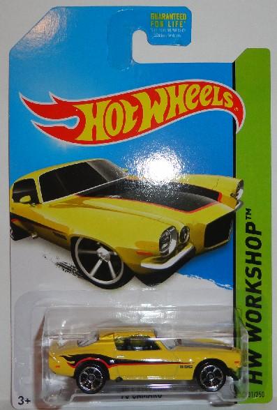Hotwheels Workshop Yellow 1970 Camaro