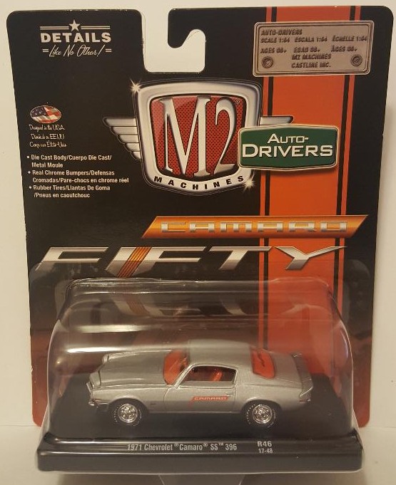 M2 Machines Silver 1971 Camaro SS