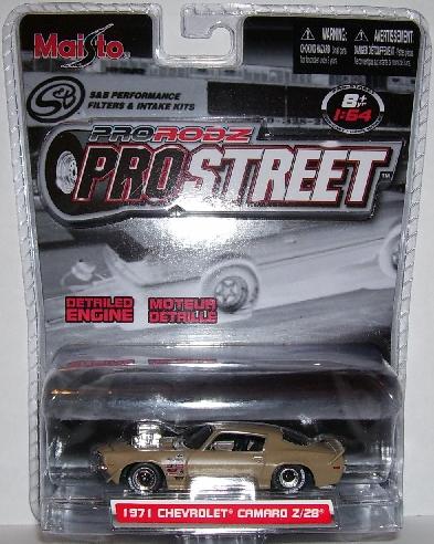 Tan Maisto Pro Rodz Pro Street 1971 Camaro