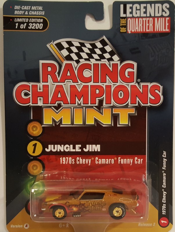 Racing Champions Gold Jungle Jim Camaro