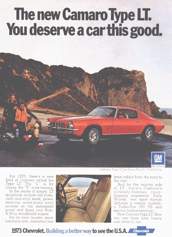 1973 Camaro Magazine Ad