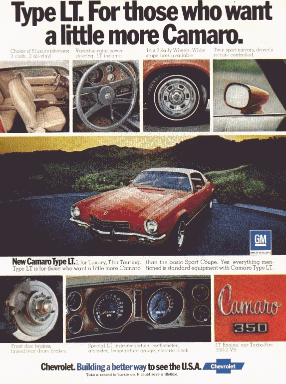 1973 Camaro Magazine Ad